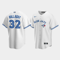 Men's Toronto Blue Jays #32 Roy Halladay White Replica Nike Home Jersey