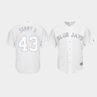 Toronto Blue Jays #43 Sam Gaviglio 2019 Players' Weekend Sammy G White Replica Jersey Men's