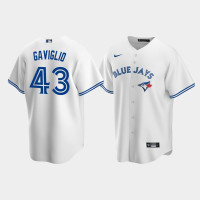 Men's Toronto Blue Jays #43 Sam Gaviglio White Replica Nike Home Jersey