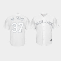 Toronto Blue Jays #37 Teoscar Hernandez 2019 Players' Weekend Mr. Seeds White Replica Jersey Men's