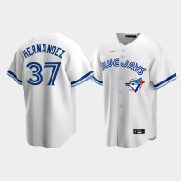 Men's Toronto Blue Jays #37 Teoscar Hernandez Cooperstown Collection Home Nike White Jersey