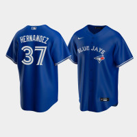 Men's Toronto Blue Jays #37 Teoscar Hernandez Royal Replica Nike Alternate Jersey