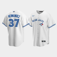 Men's Toronto Blue Jays #37 Teoscar Hernandez White Replica Nike Home Jersey