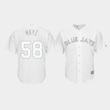 Toronto Blue Jays #58 Tim Mayza 2019 Players' Weekend Mayz White Replica Jersey Men's Toronto Blue Jays #58 Tim Mayza 2019 Players' Weekend Mayz White Replica Jersey Men's