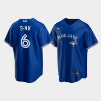 Men's Toronto Blue Jays #6 Travis Shaw Royal Replica Nike Alternate Jersey