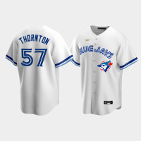Men's Toronto Blue Jays #57 Trent Thornton Cooperstown Collection Home Nike White Jersey