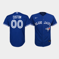 Youth Toronto Blue Jays Custom #00 Royal Replica Alternate Jersey