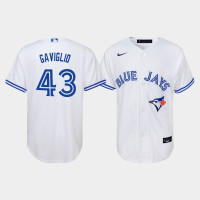 Youth Toronto Blue Jays Sam Gaviglio #43 White Replica Nike Home Jersey