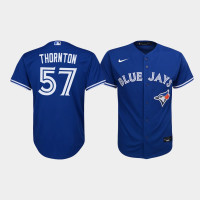 Youth Toronto Blue Jays Trent Thornton #57 Royal Replica Alternate Jersey